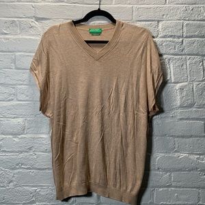 Tan dress shirt from Italy.